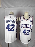 76ers 42 Al Horford White Nike Throwback Swingman Jersey,baseball caps,new era cap wholesale,wholesale hats